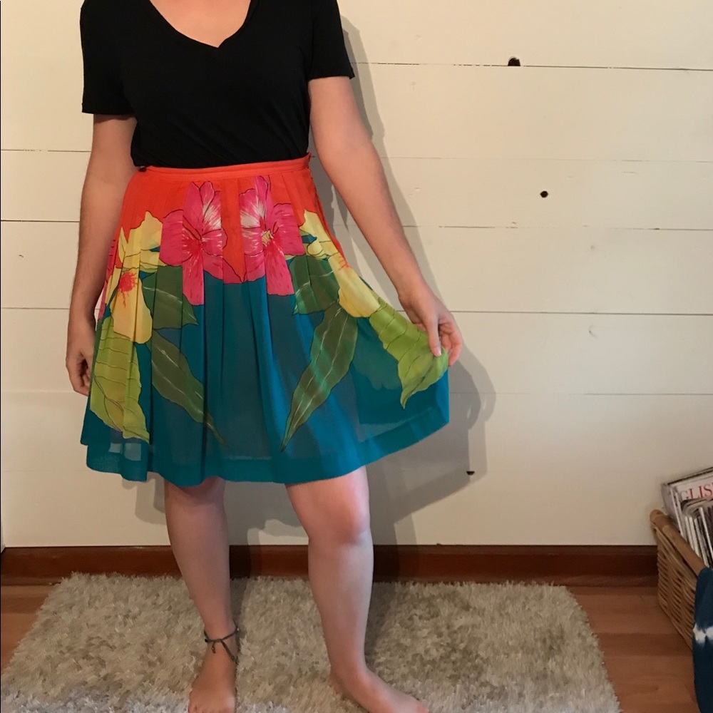 🌺 colorful silk skirt 🌺